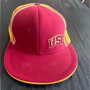 USC University of Southern California Flat Brim Fitted Hat